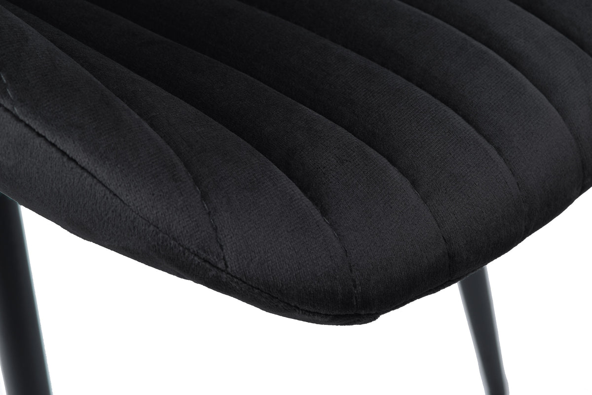 Sametová židle DALLAS VELVET černé