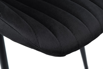Sametová židle DALLAS VELVET černé