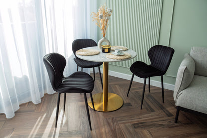 Sametová židle DALLAS VELVET černé