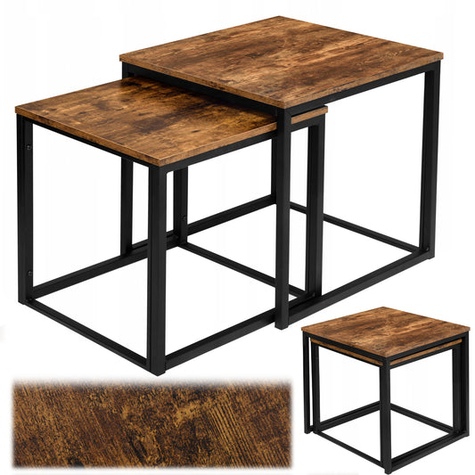 Konferenční stolky loft PRAVEN RUSTIC dekor starého dubu