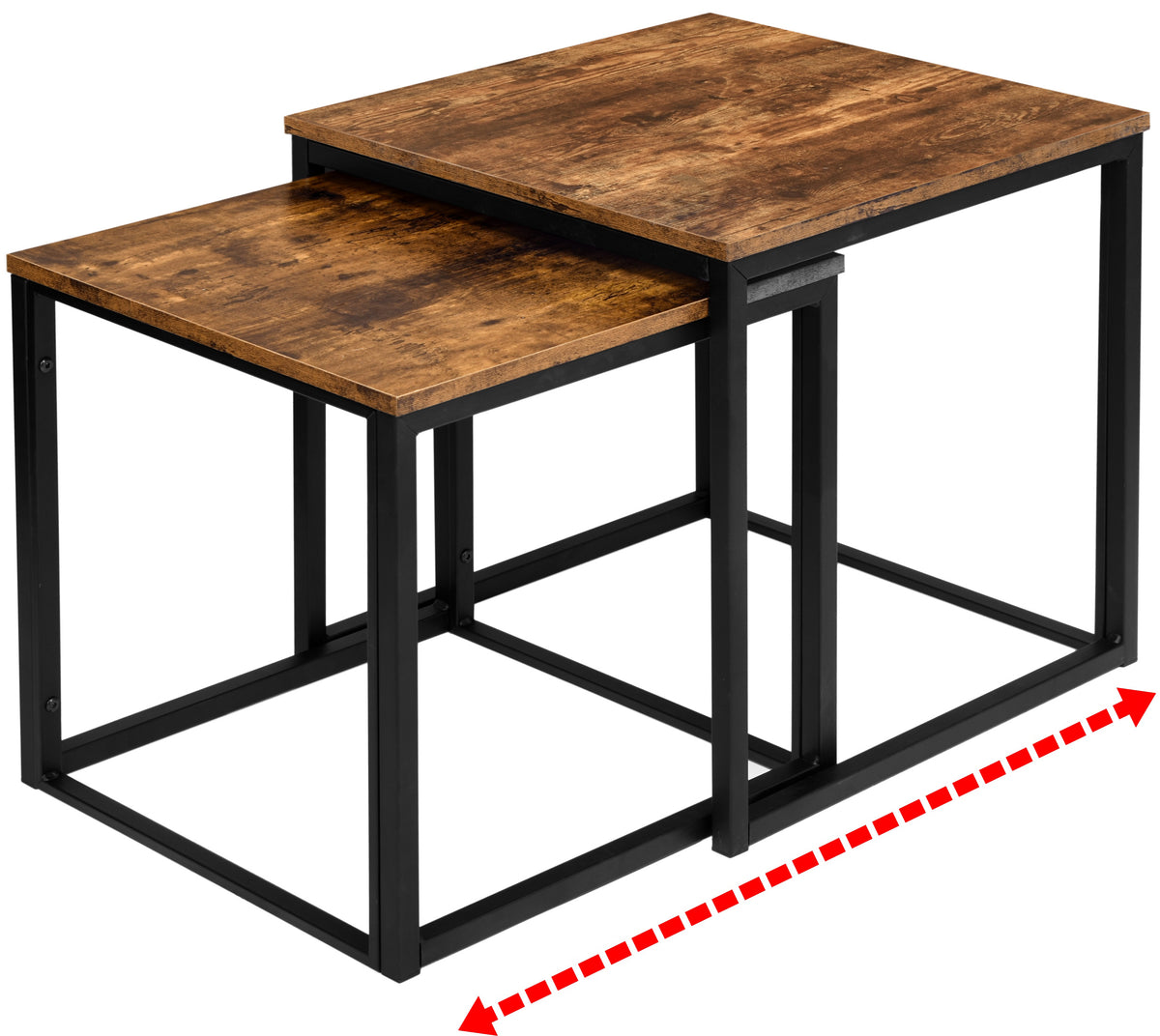 Konferenční stolky loft PRAVEN RUSTIC dekor starého dubu