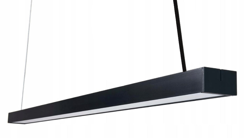 Černé kancelářské závěsné LED svítidlo 60 W, 2 m