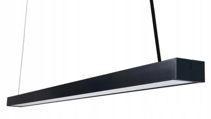 Černé kancelářské závěsné LED svítidlo 60 W, 2 m