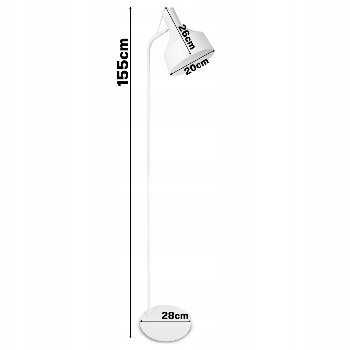 Stojací lampa E27, nastavitelná