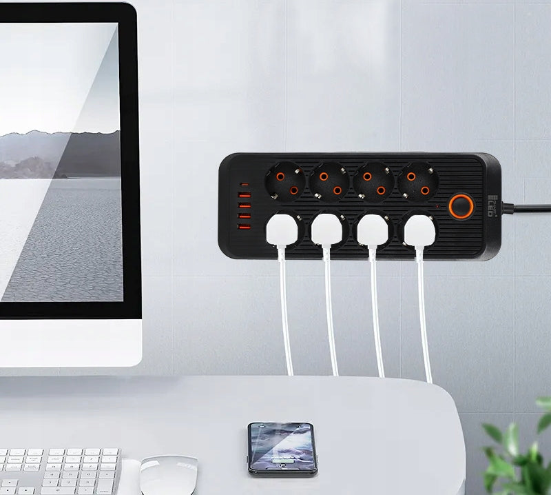 Prodlužovací kabel 230 V, 2 m, USB