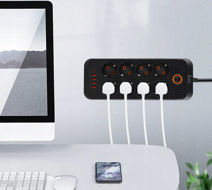 Prodlužovací kabel 230 V, 2 m, USB