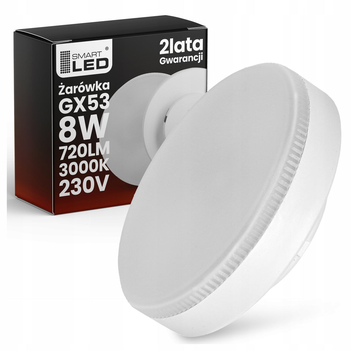 LED žárovka GX53 8 W, 720 lm – teplá bílá
