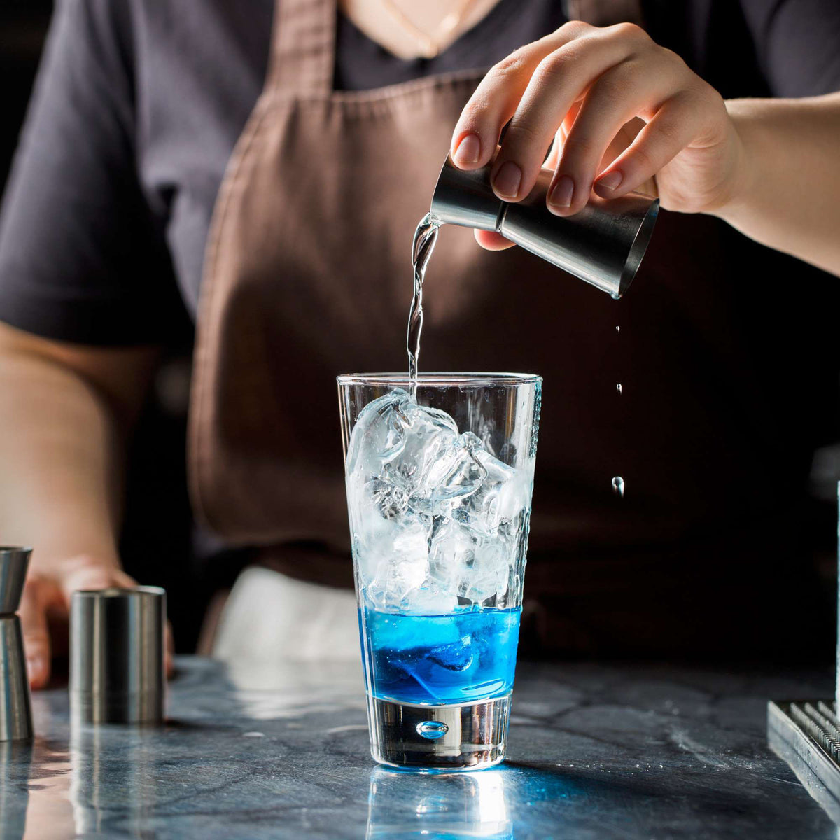 Barmanská sada PRESTON chromovaný 17 dílů