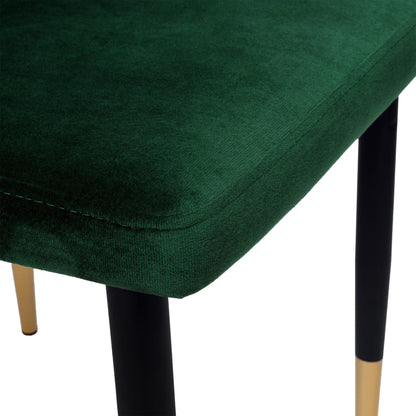 Sametová židle čalouněná Vermont Velvet tmavě zelené