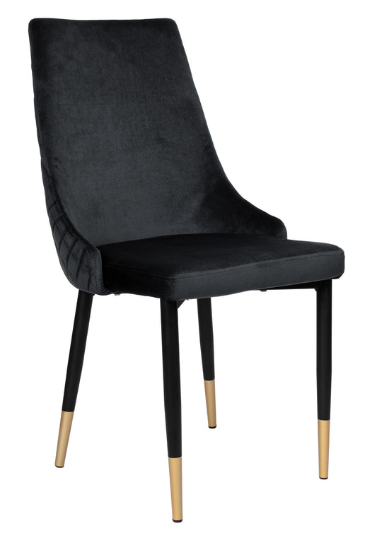 Sametová židle čalouněná Vermont Velvet černé