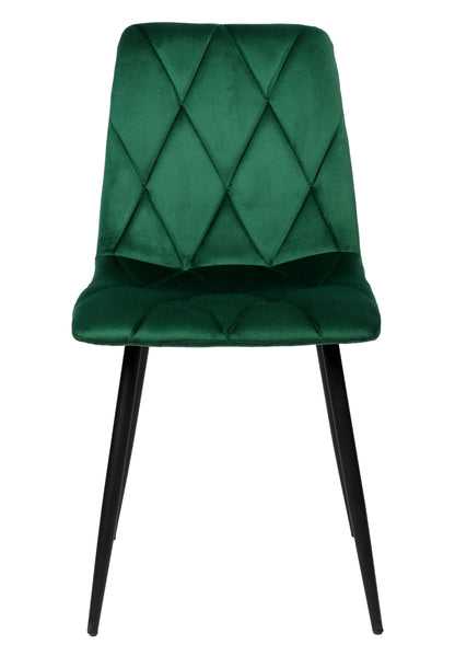 Sametová židle čalouněná Madison Velvet tmavě zelené