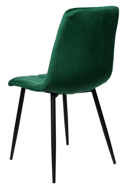 Sametová židle čalouněná Madison Velvet tmavě zelené