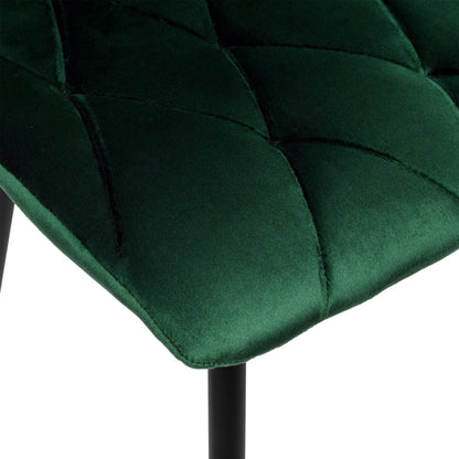 Sametová židle čalouněná Madison Velvet tmavě zelené