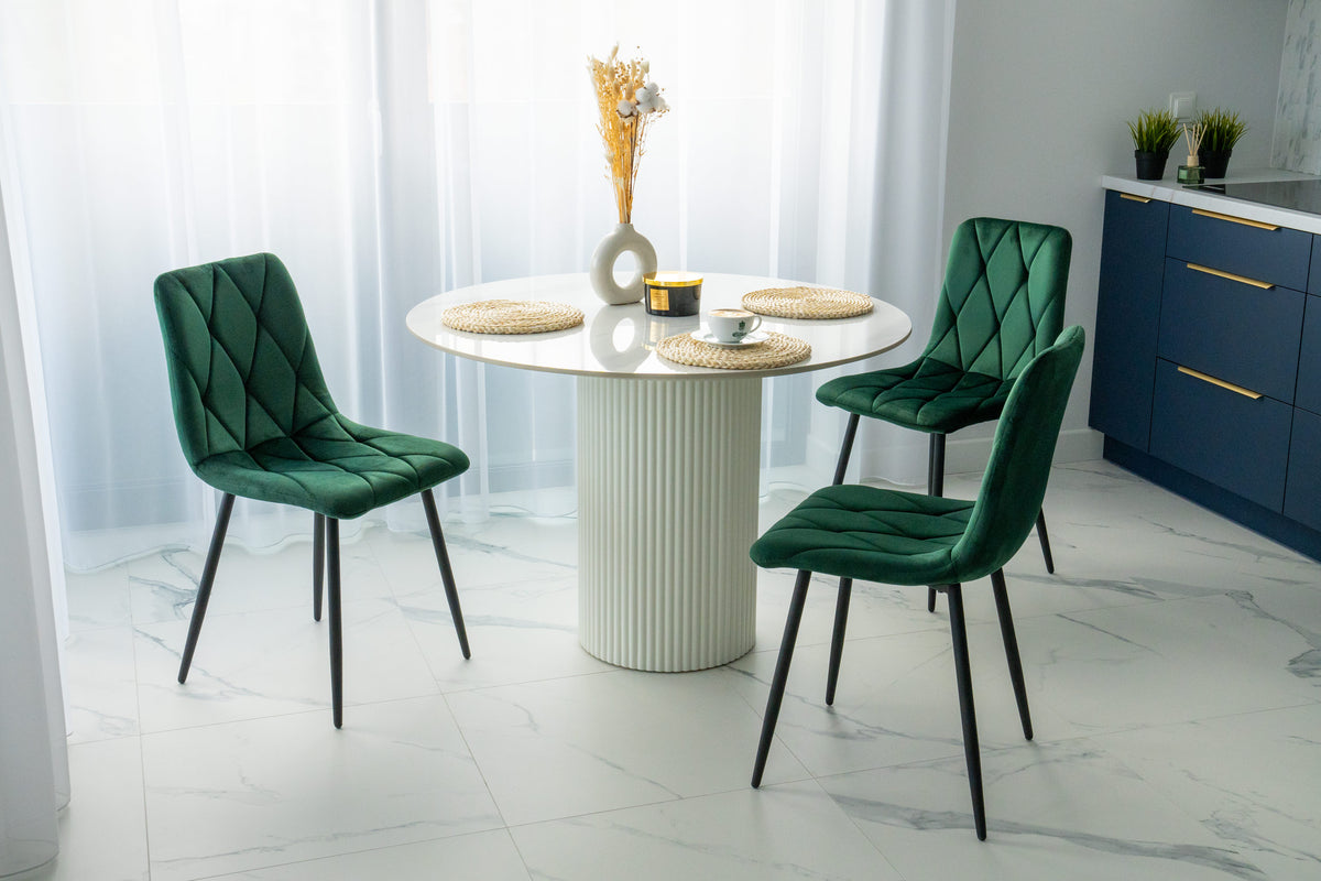 Sametová židle čalouněná Madison Velvet tmavě zelené