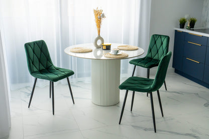 Sametová židle čalouněná Madison Velvet tmavě zelené