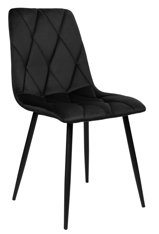 Sametová židle čalouněná Madison Velvet černé