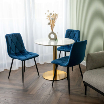 Sametová židle čalouněná Madison tmavě modré Velvet