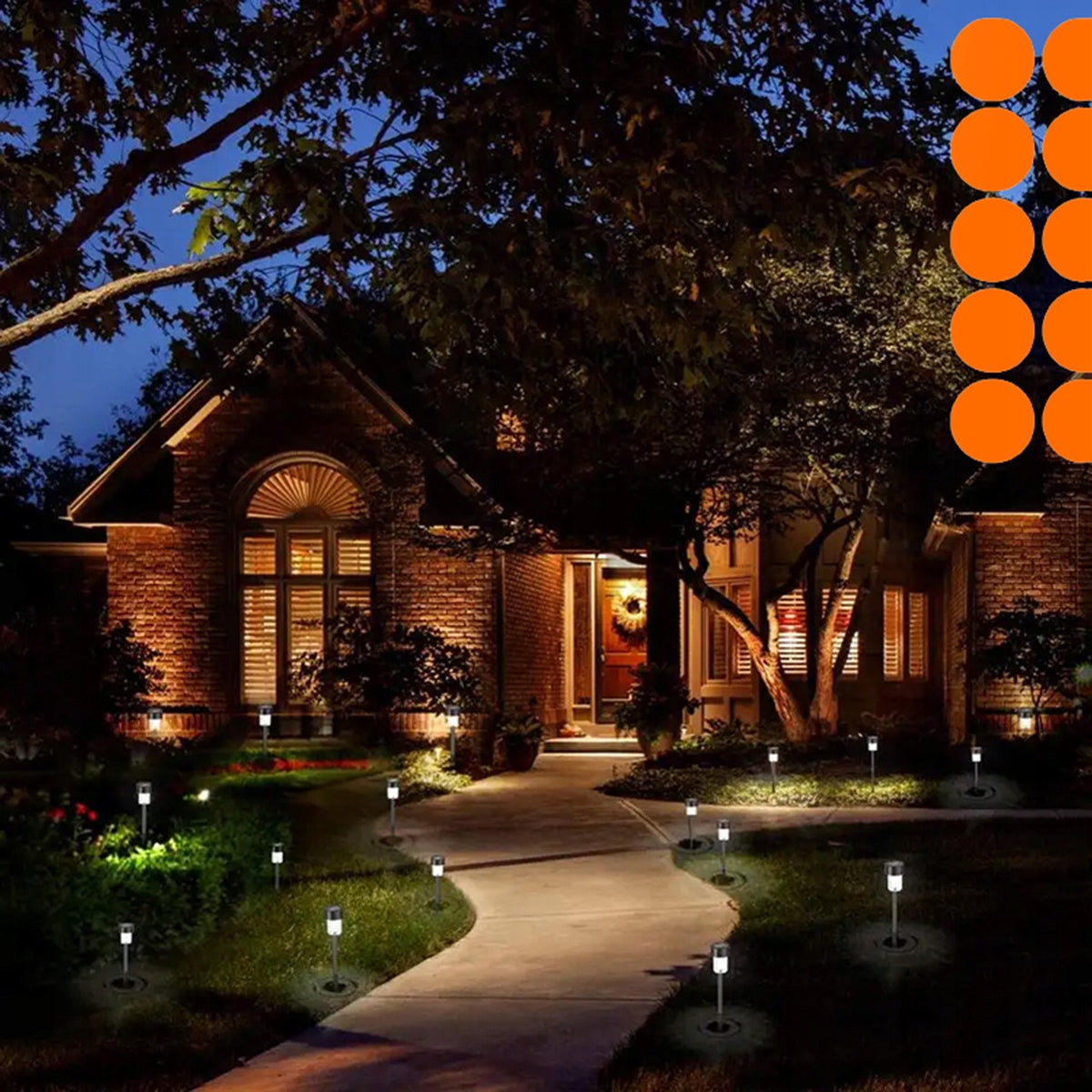 Černé LED solární zápichové svítidlo 30 cm, IP44