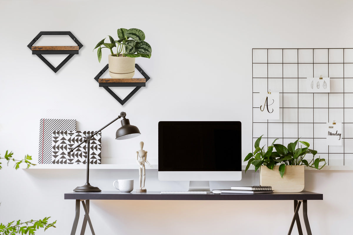 Kovový nástěnný držák na květiny černý Doron Rustic loft