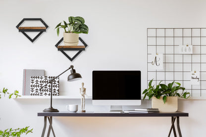 Kovový nástěnný držák na květiny černý Doron Rustic loft