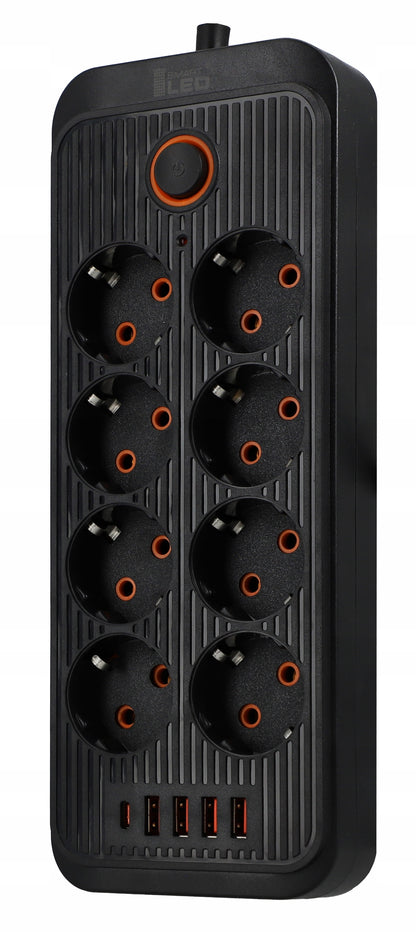 Prodlužovací kabel 230 V, 2 m, USB