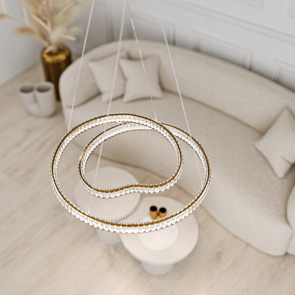 Bílé LED závěsné svítidlo 136 W – teplá bílá