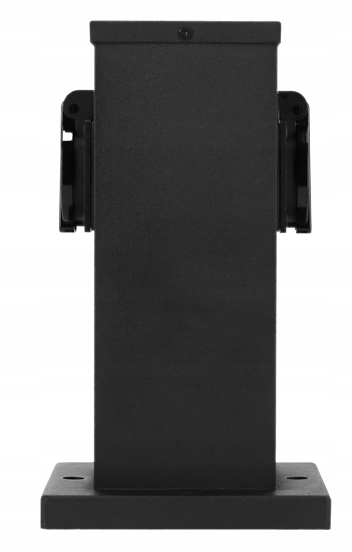 Černý zahradní napájecí sloupek 230 V, IP44