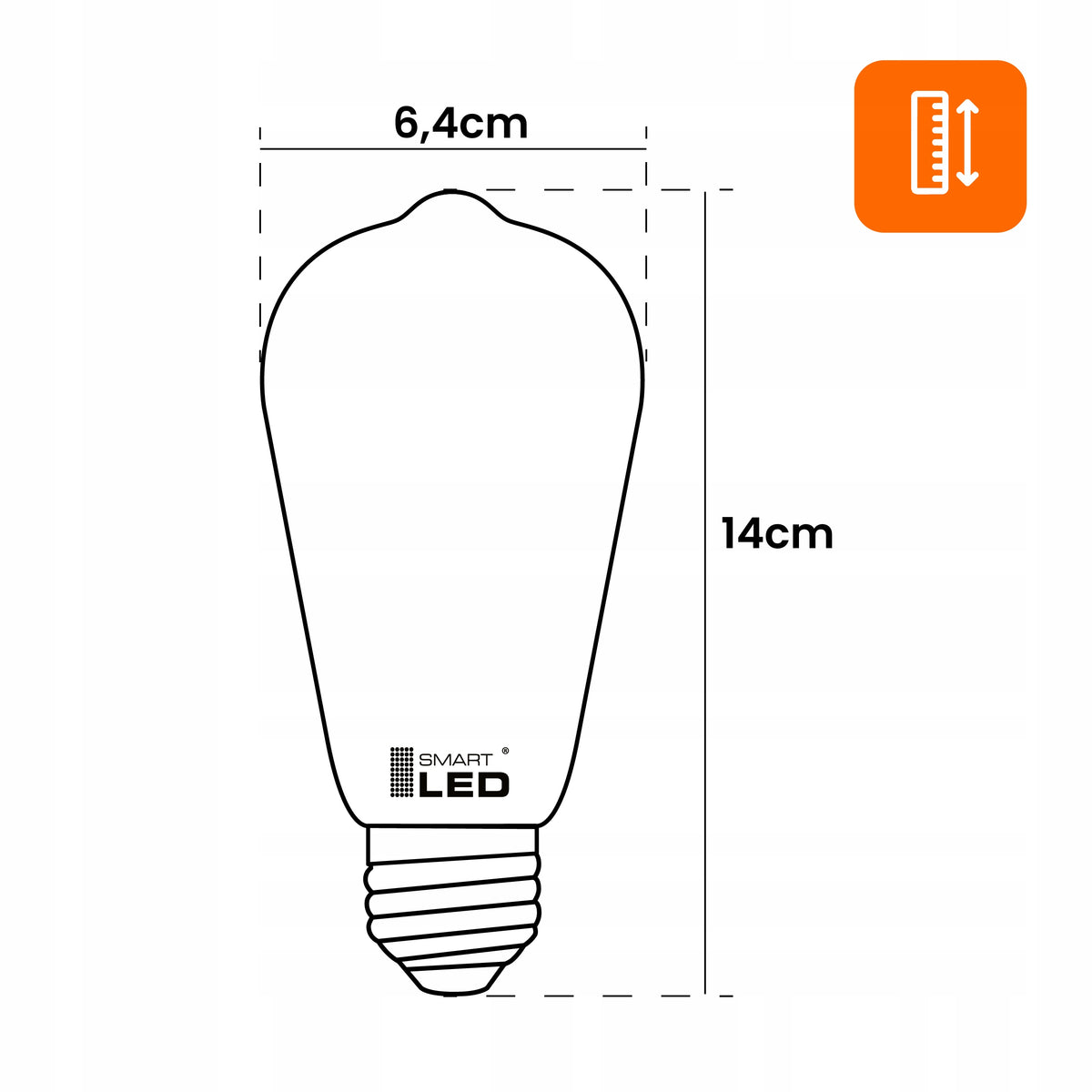 LED žárovka E27 6 W, 540 lm, 2800 K – teplá bílá