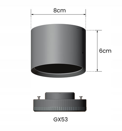 Přisazené bodové svítidlo GX53