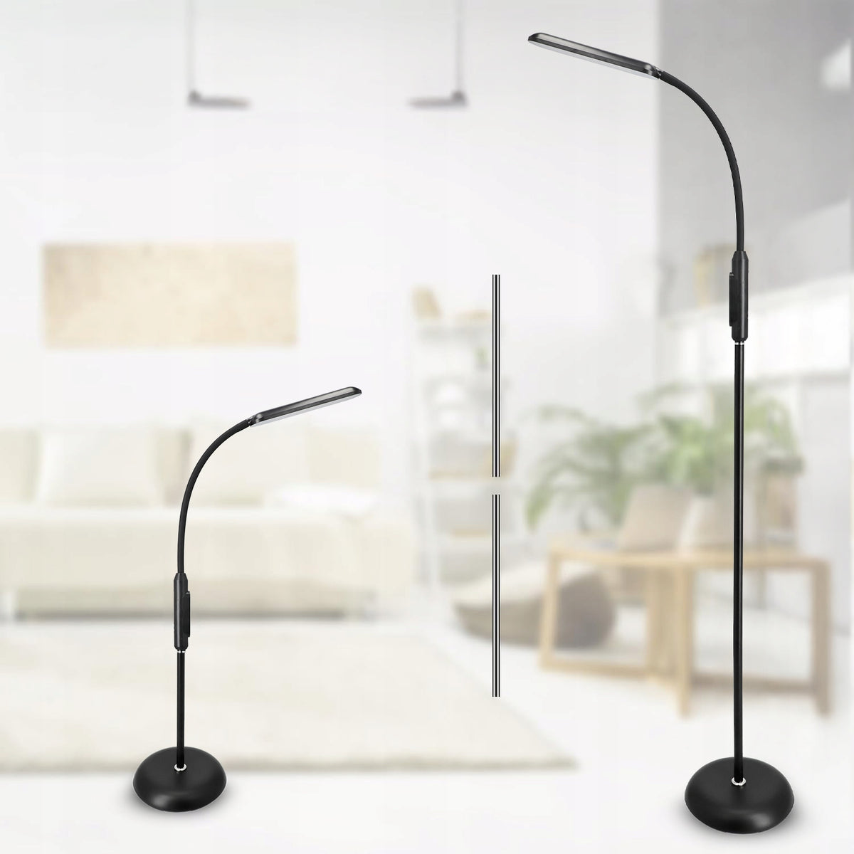 LED stojací lampa 12 W, s dotykovým ovládáním