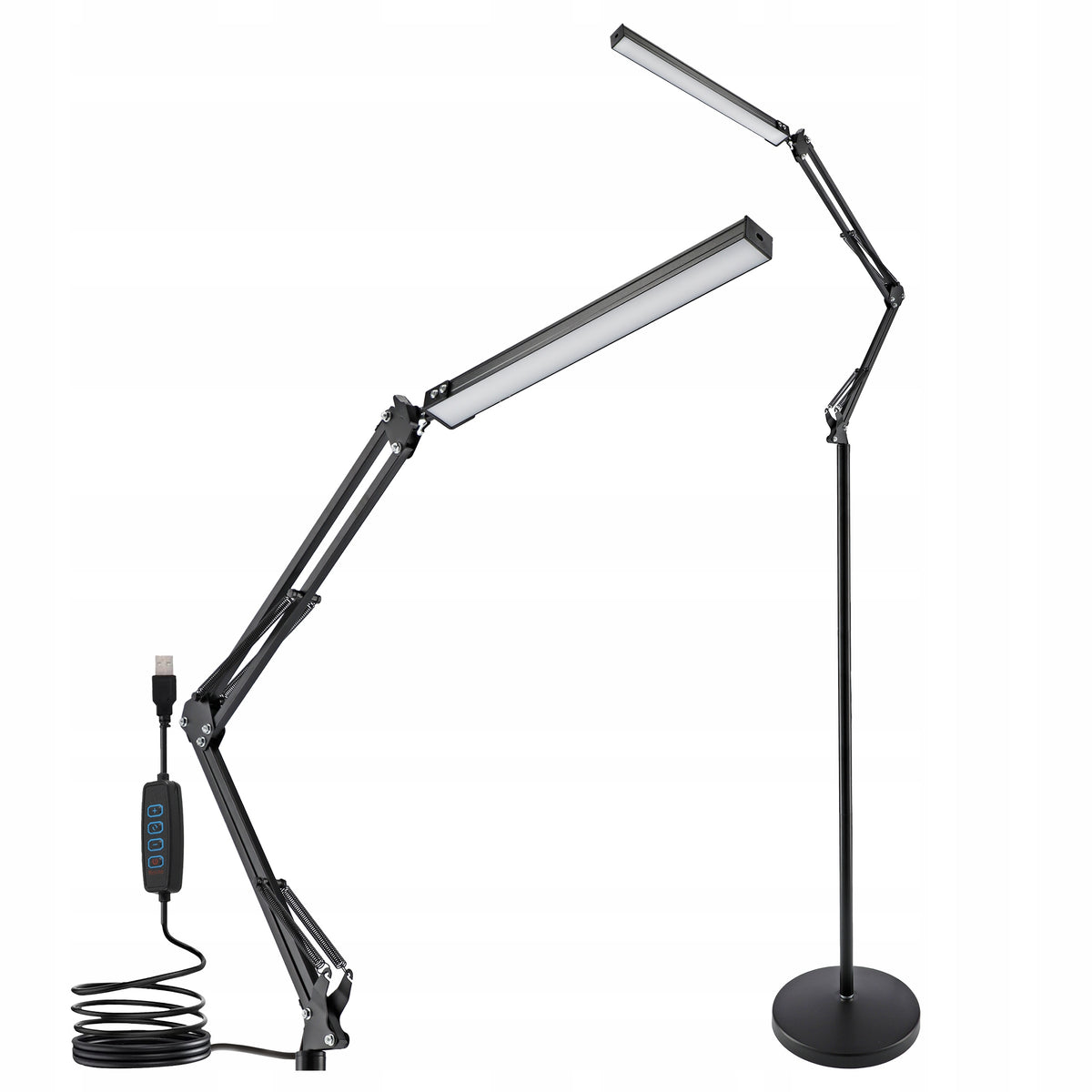 LED stojací lampa 10 W, 3 režimy barvy světla