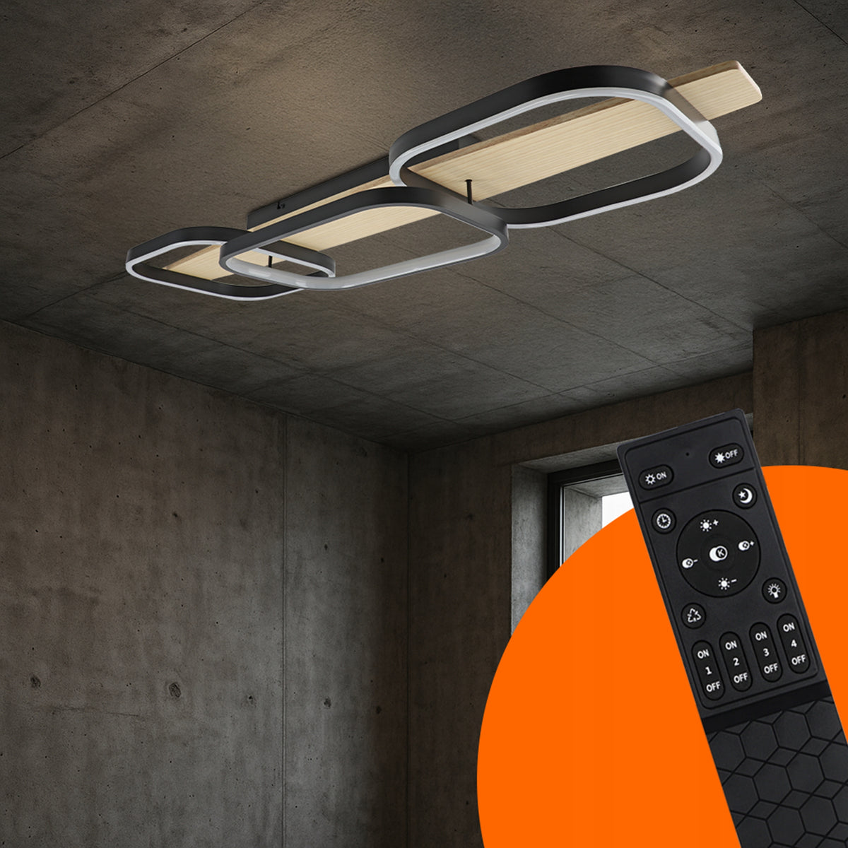LED stropní svítidlo 68 W, 6120 lm, IP20