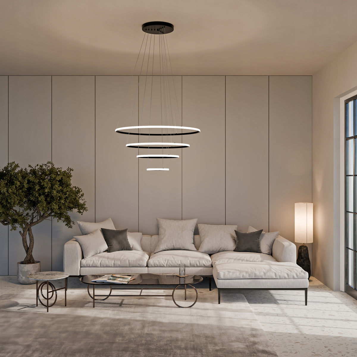 LED závěsné svítidlo 99 W, 7920 lm
