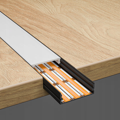 Hliníkový profil pro LED pásek 1 m, pro přisazenou i zápustnou montáž