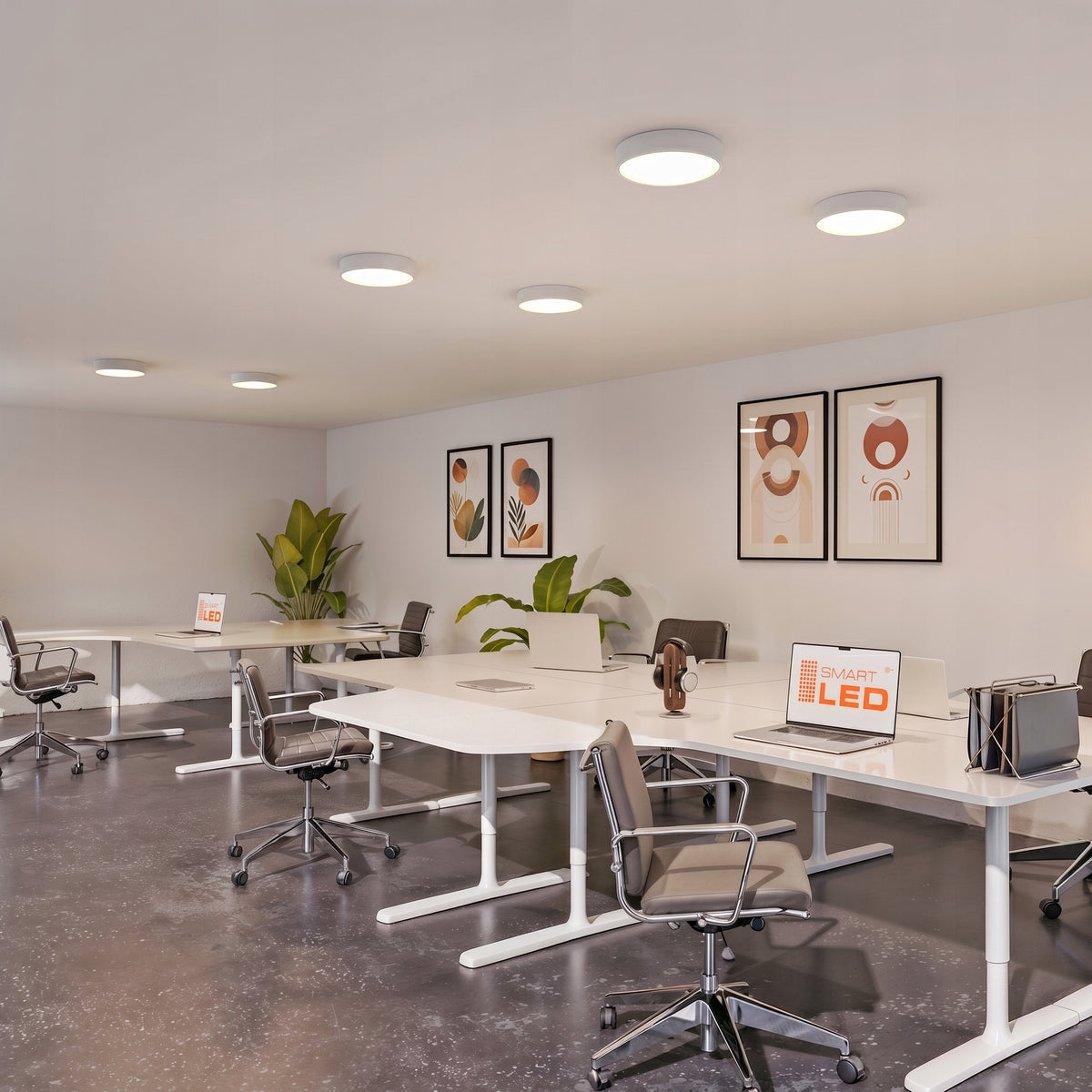 Bílé kulaté stropní LED svítidlo 18 W, 1800 lm, 30 cm