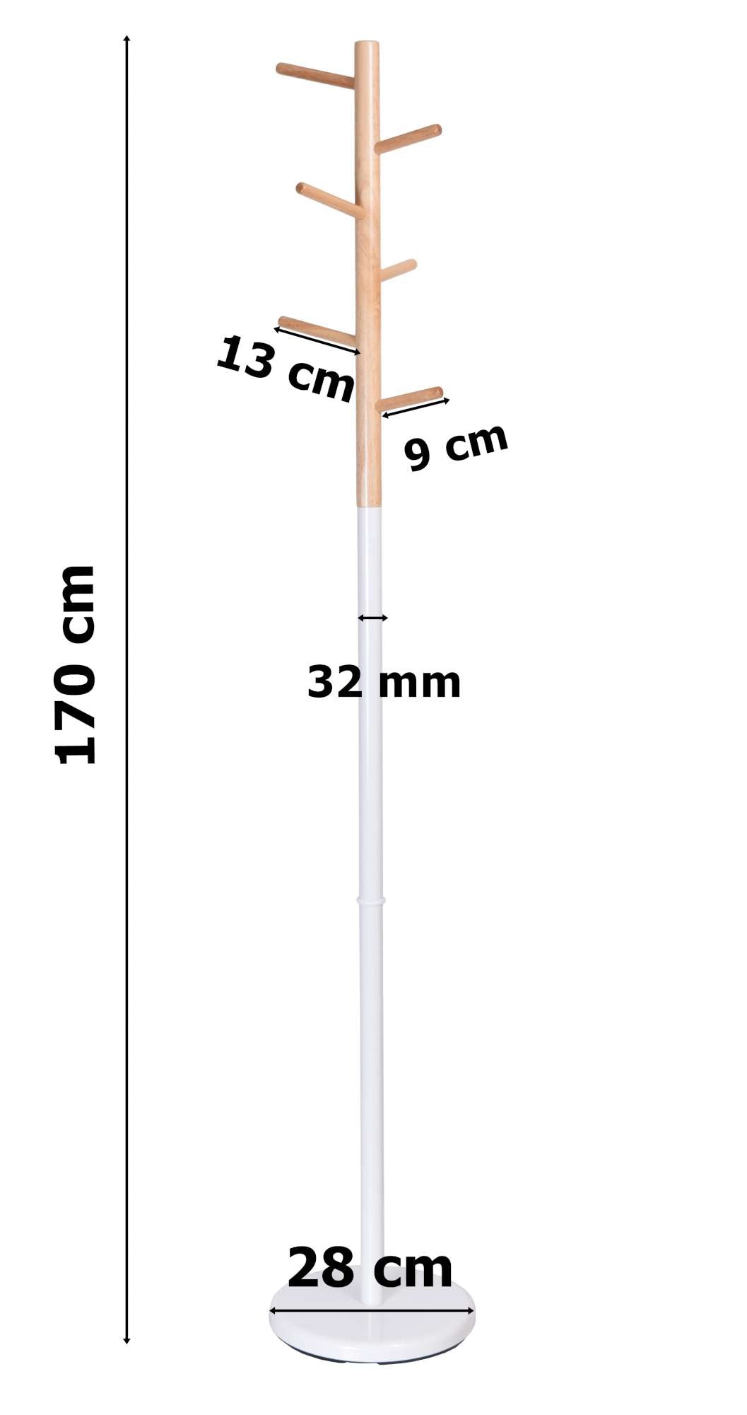 Stojací věšák Zita 170 cm černý