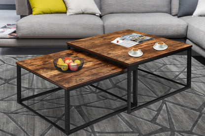 Konferenční stolky loft Velen Rustic dekor starého dubu