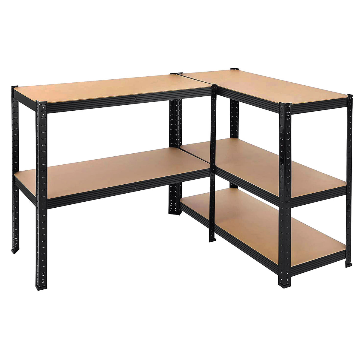 Skladový regál 5 úrovní černý 875 kg 180 x 90 x 40 cm