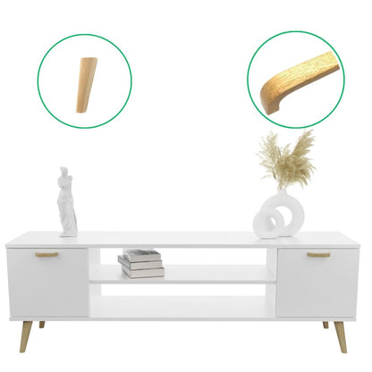 TV stolek FOCUS 155 cm – bílá, skandinávský styl
