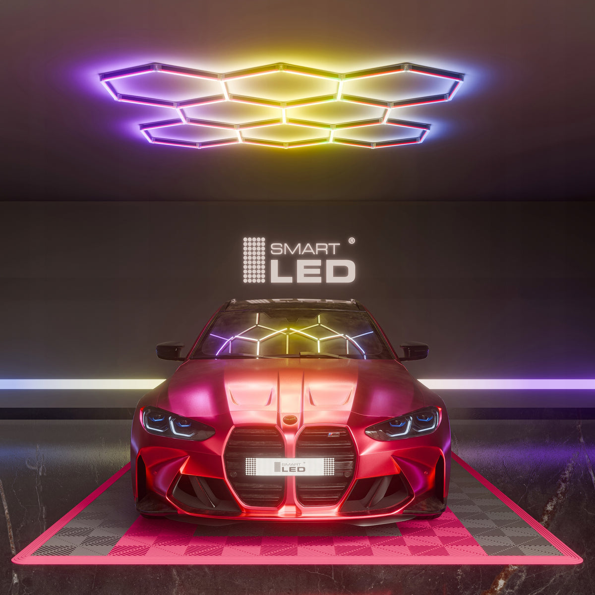 LED HEXAGON osvětlení do garáže 210 W