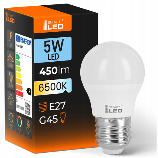 LED žárovka E27 5 W, 450 lm, 6500 K – studená bílá