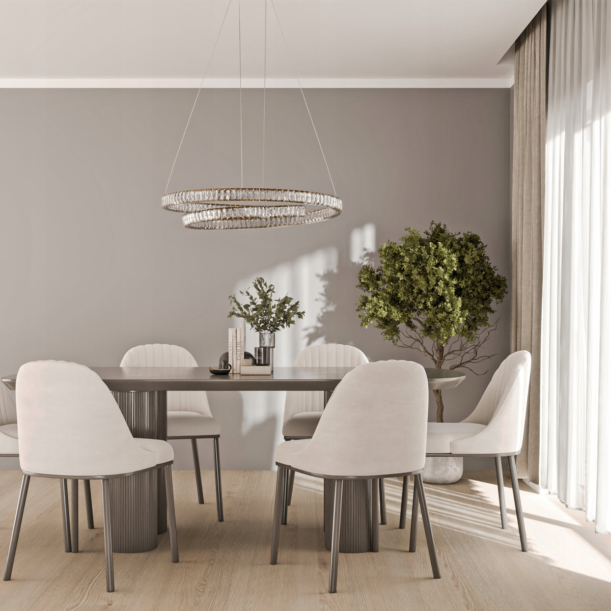 Bílé LED závěsné svítidlo 136 W – teplá bílá