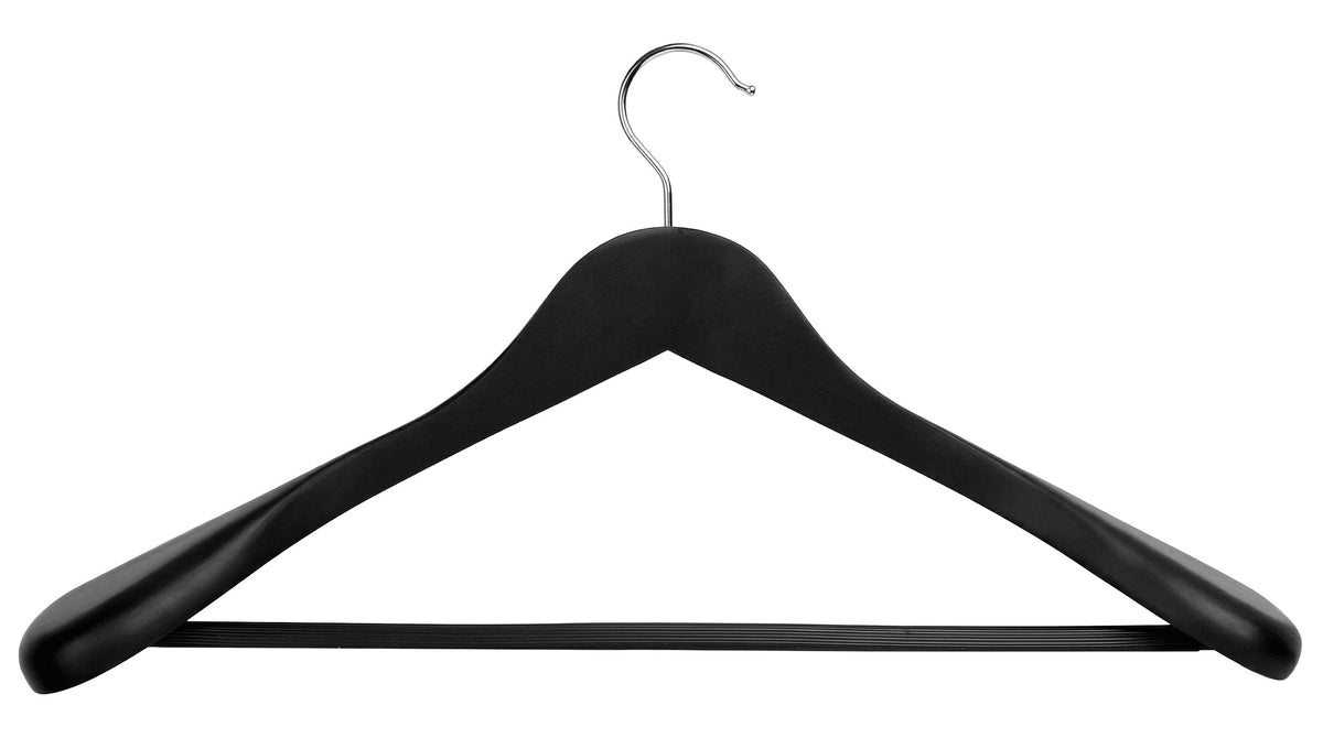 Věšák dřevěný na kabáty černý 1 kus