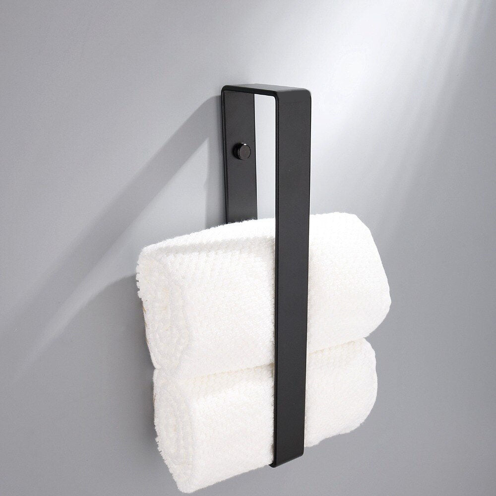 Věšák kovový nástěnný Kasos 30 cm černý loft