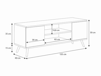 TV stolek FOCUS 135 cm – dub Craft