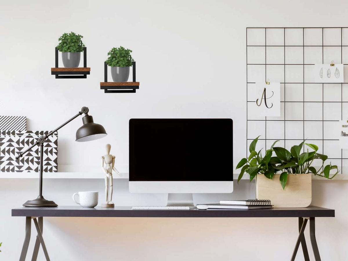 Kovový nástěnný držák na květiny černý Torget Rustic loft