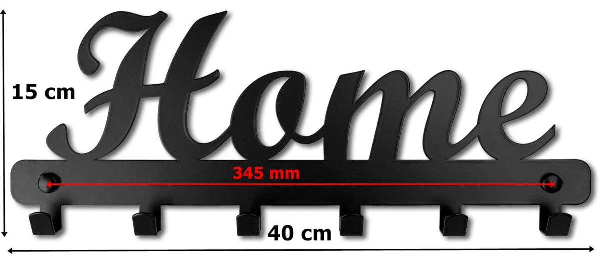 Nástěnný věšák HOME černý