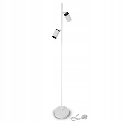 Bílá stojací lampa GU10, nastavitelná