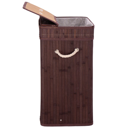 Koš na prádlo bambusový s víkem 100L wenge