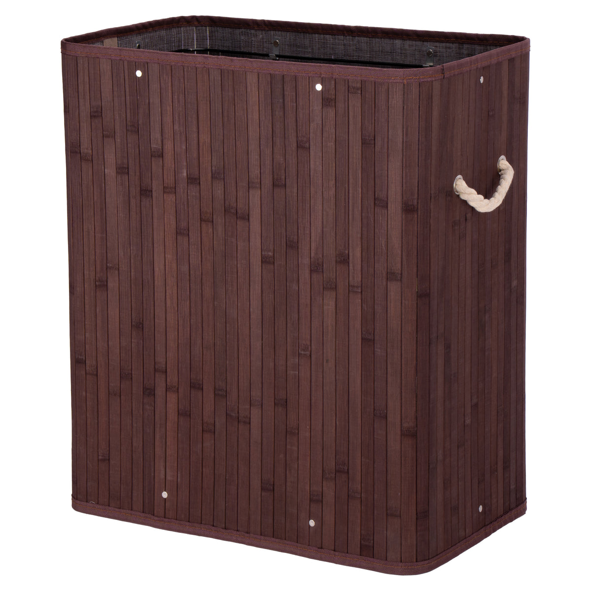 Koš na prádlo bambusový s víkem 100L wenge